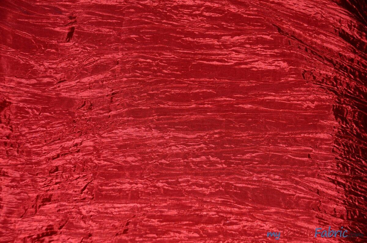 Crease Taffeta Fabric | Crush Taffeta | 52" Wide | Continuous Yards | Multiple Colors | Fabric mytextilefabric Yards Cherry 