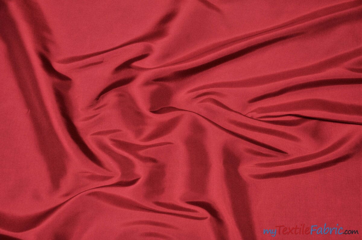 Stretch Taffeta Fabric | 60" Wide | Multiple Solid Colors | Sample Swatch | Costumes, Apparel, Cosplay, Designs | Fabric mytextilefabric Sample Swatches Cherry 