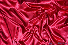 Load image into Gallery viewer, Silky Soft Medium Satin Fabric | Lightweight Event Drapery Satin | 60&quot; Wide | Sample Swatches | Fabric mytextilefabric Sample Swatches Cherry 0059 
