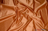 L'Amour Satin Fabric | Polyester Matte Satin | Peau De Soie | 60" Wide | Continuous Yards | Wedding Dress, Tablecloth, Multiple Colors | Fabric mytextilefabric Yards Cinnamon 