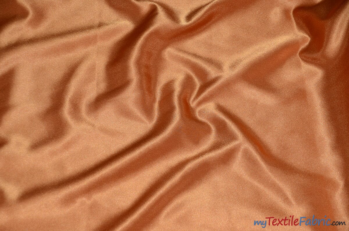 Crepe Back Satin | Korea Quality | 60" Wide | Continuous Yards | Multiple Colors | Fabric mytextilefabric Yards Cinnamon 