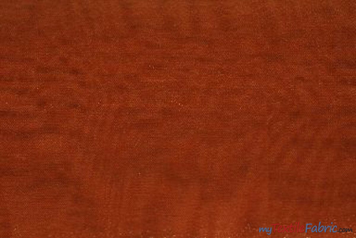 Crystal Organza Fabric | Sparkle Sheer Organza | 60" Wide | Continuous Yards | Multiple Colors | Fabric mytextilefabric Yards Cinnamon 