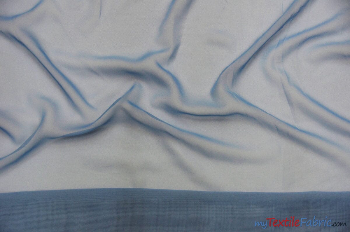 Chiffon Fabric | Super Soft & Flowy | 60" Wide | Sample Swatch | Fabric mytextilefabric Sample Swatches Coppen Blue 