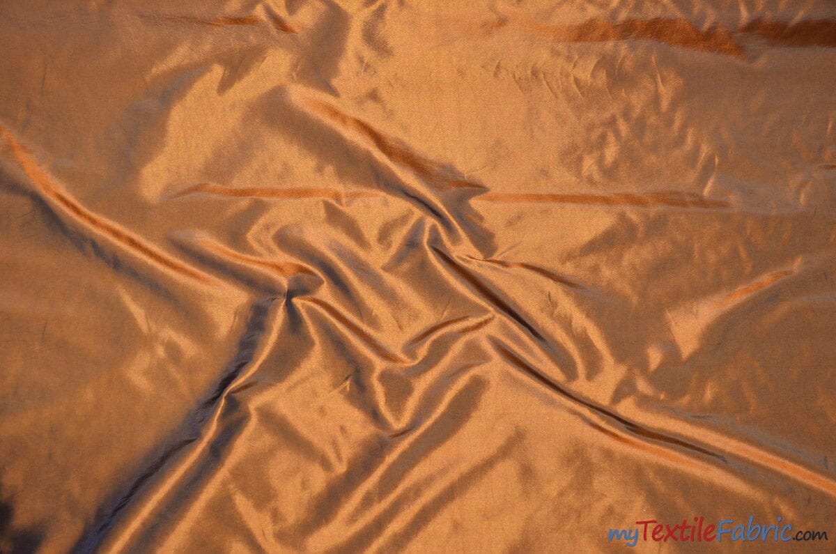 Taffeta Fabric | Two Tone Taffeta Fabric | Non Stretch Taffeta | 60" Wide | Multiple Solid Colors | Wholesale Bolt | Fabric mytextilefabric Bolts Copper 