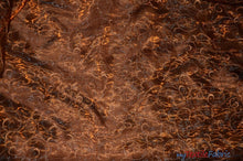 Load image into Gallery viewer, Swirl Organza Fabric | Embroidered Swirl Sheer | 54&quot; Wide | Multiple Colors | Fabric mytextilefabric Yards Copper 