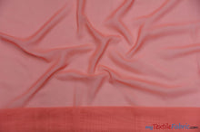 Load image into Gallery viewer, Chiffon Fabric | Super Soft &amp; Flowy | 60&quot; Wide | Wholesale Bolt | Multiple Colors | Fabric mytextilefabric Bolts Coral 