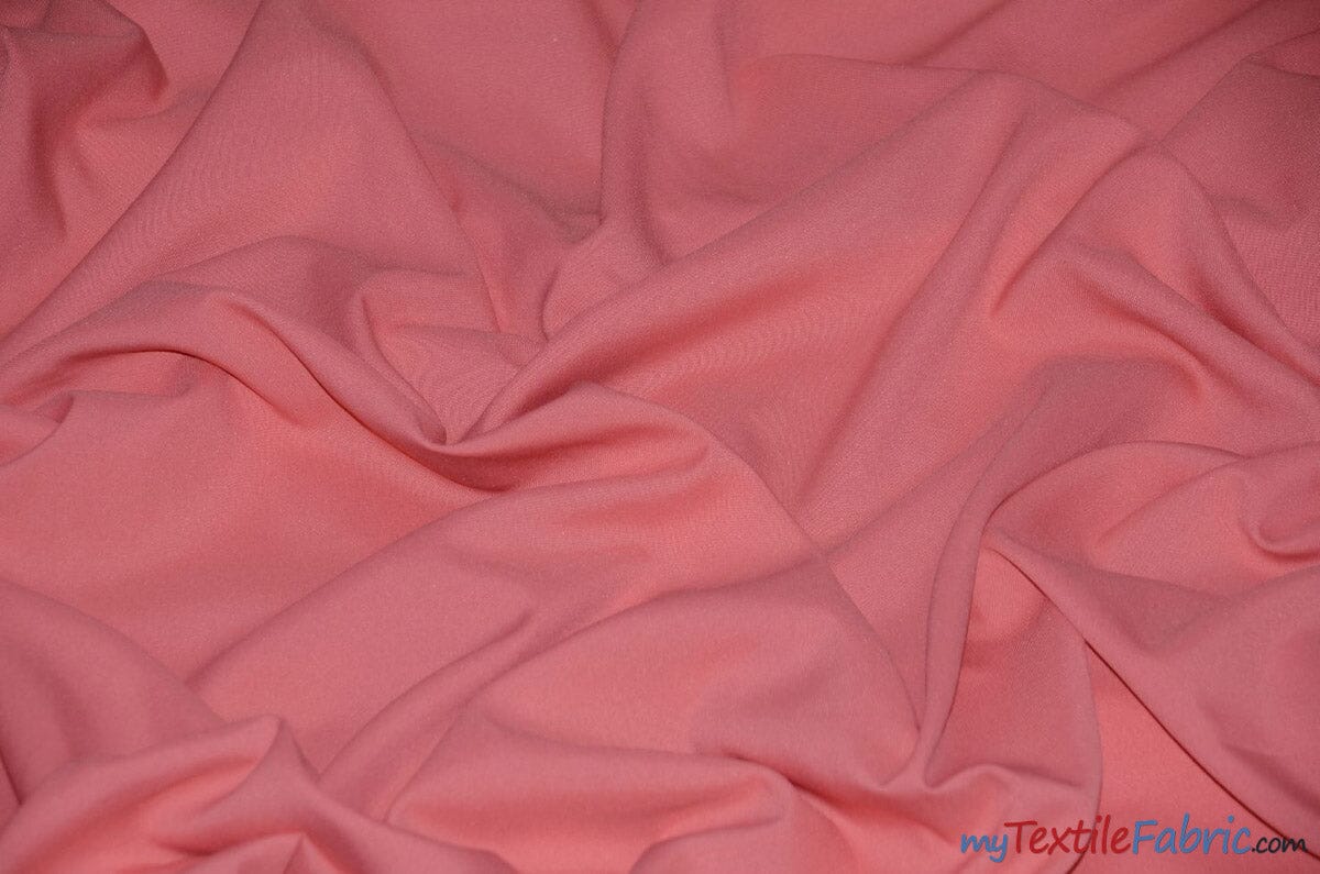 60" Wide Polyester Fabric by the Yard | Visa Polyester Poplin Fabric | Basic Polyester for Tablecloths, Drapery, and Curtains | Fabric mytextilefabric Yards Coral 