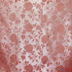 Load image into Gallery viewer, Satin Jacquard | Satin Flower Brocade | 60&quot; Wide | Sold by the Continuous Yard | Fabric mytextilefabric Yards Coral 
