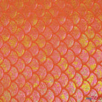 Load image into Gallery viewer, 4 Way Stretch Dancewear Fabric | Paradise Mermaid Hologram Spandex | 58/60&quot; Wide | Multiple Colors | Fabric mytextilefabric Yards Coral 
