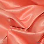 Load image into Gallery viewer, L&#39;Amour Satin Fabric | Polyester Matte Satin | Peau De Soie | 60&quot; Wide | Wholesale Bolt | Wedding Dress, Tablecloth, Multiple Colors | Fabric mytextilefabric Bolts Coral 
