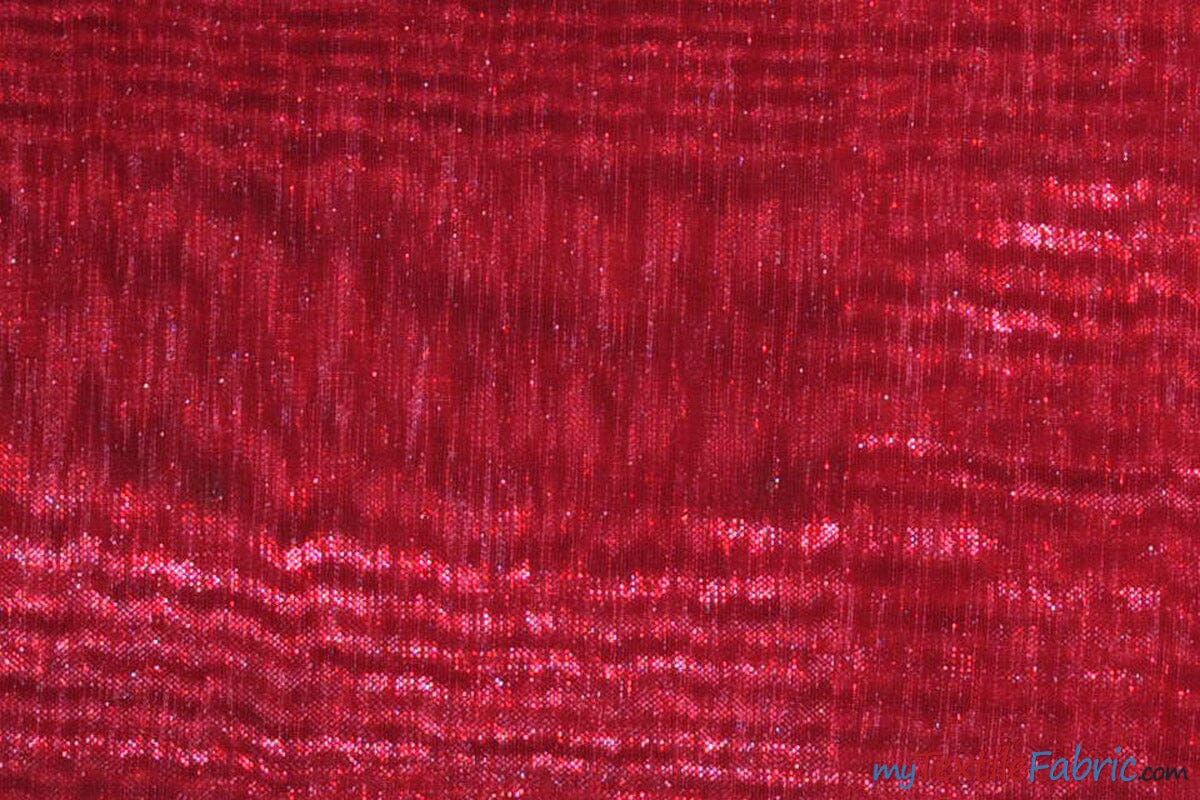 Soft and Smooth Mirror Organza Fabric | 60" Wide | Wholesale Bolt | Multiple Colors | Fabric mytextilefabric Bolts Cranberry 