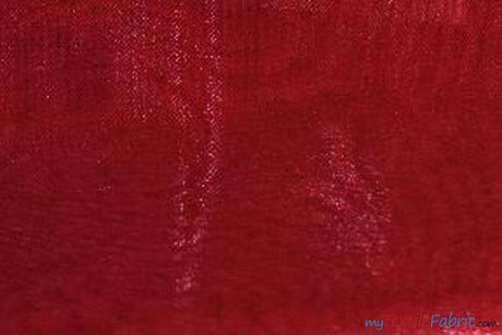 Crystal Organza Fabric | Sparkle Sheer Organza | 60" Wide | Sample Swatch | Multiple Colors | Fabric mytextilefabric Sample Swatches Cranberry 