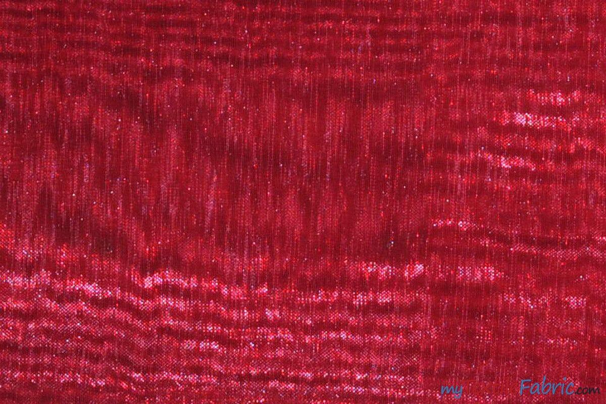 Soft and Smooth Mirror Organza Fabric | 60" Wide | Continuous Yards | Multiple Colors | Fabric mytextilefabric Yards Cranberry 