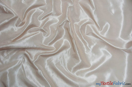 Stretch Taffeta Fabric | 60" Wide | Multiple Solid Colors | Continuous Yards | Costumes, Apparel, Cosplay, Designs | Fabric mytextilefabric Yards Cream 