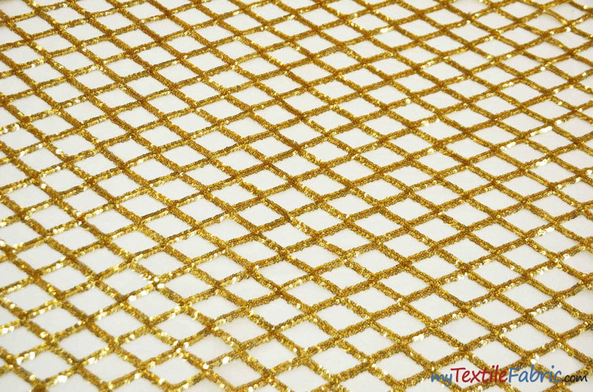 Luxury Glitz Sequins Lace Fabric | Bridal Lace Fabric | 54" Wide | Multiple Colors | Sequins Fabric by the Yard | Fabric mytextilefabric Yards Creative Gold 