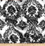 Damask Satin Fabric | Silky Soft Satin Damask Charmeuse Fabric | 60" Wide | Fabric mytextilefabric Yards White Black Damask 