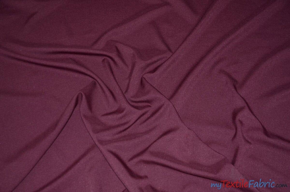 60" Wide Polyester Fabric Wholesale Bolt | Visa Polyester Poplin Fabric | Basic Polyester for Tablecloths, Drapery, and Curtains | Fabric mytextilefabric Bolts Dark Burgundy 