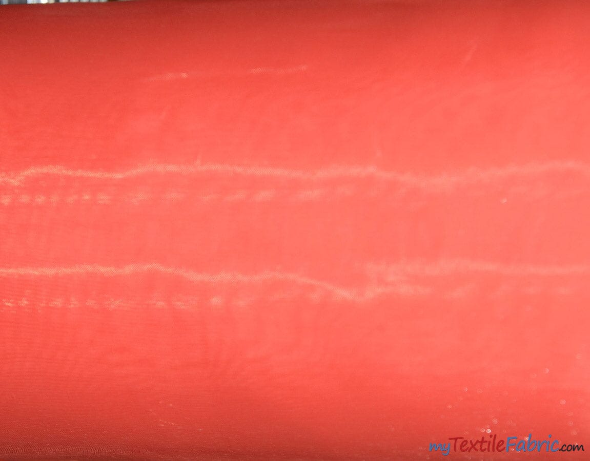 Soft and Smooth Mirror Organza Fabric | 60" Wide | Wholesale Bolt | Multiple Colors | Fabric mytextilefabric Bolts Dark Coral 