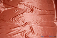 Load image into Gallery viewer, Silky Soft Medium Satin Fabric | Lightweight Event Drapery Satin | 60&quot; Wide | Sample Swatches | Fabric mytextilefabric Sample Swatches Dark Coral 0075 
