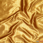 Load image into Gallery viewer, Charmeuse Satin Fabric | Silky Soft Satin | 60&quot; Wide | Wholesale Bolt Only | Multiple Colors | Fabric mytextilefabric Bolts Dark Gold 
