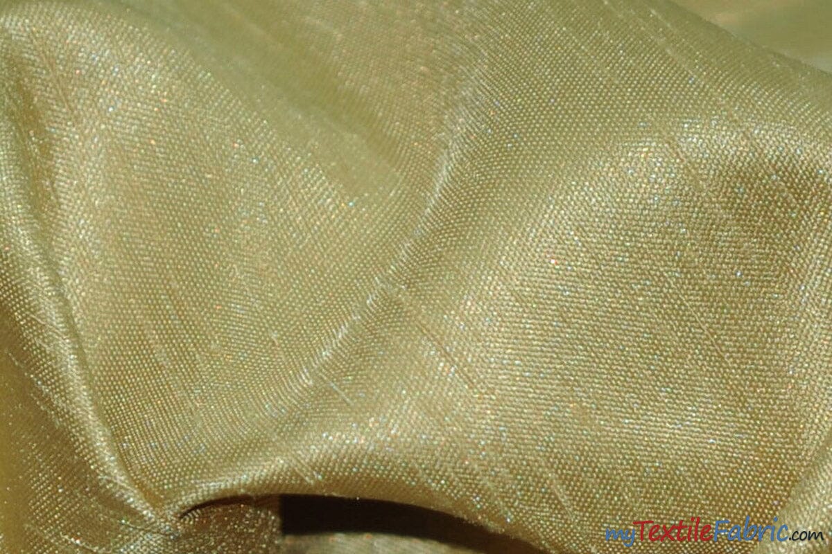 Shantung Satin Fabric | Satin Dupioni Silk Fabric | 60" Wide | Multiple Colors | Wholesale Bolt | Fabric mytextilefabric Bolts Dark Gold 