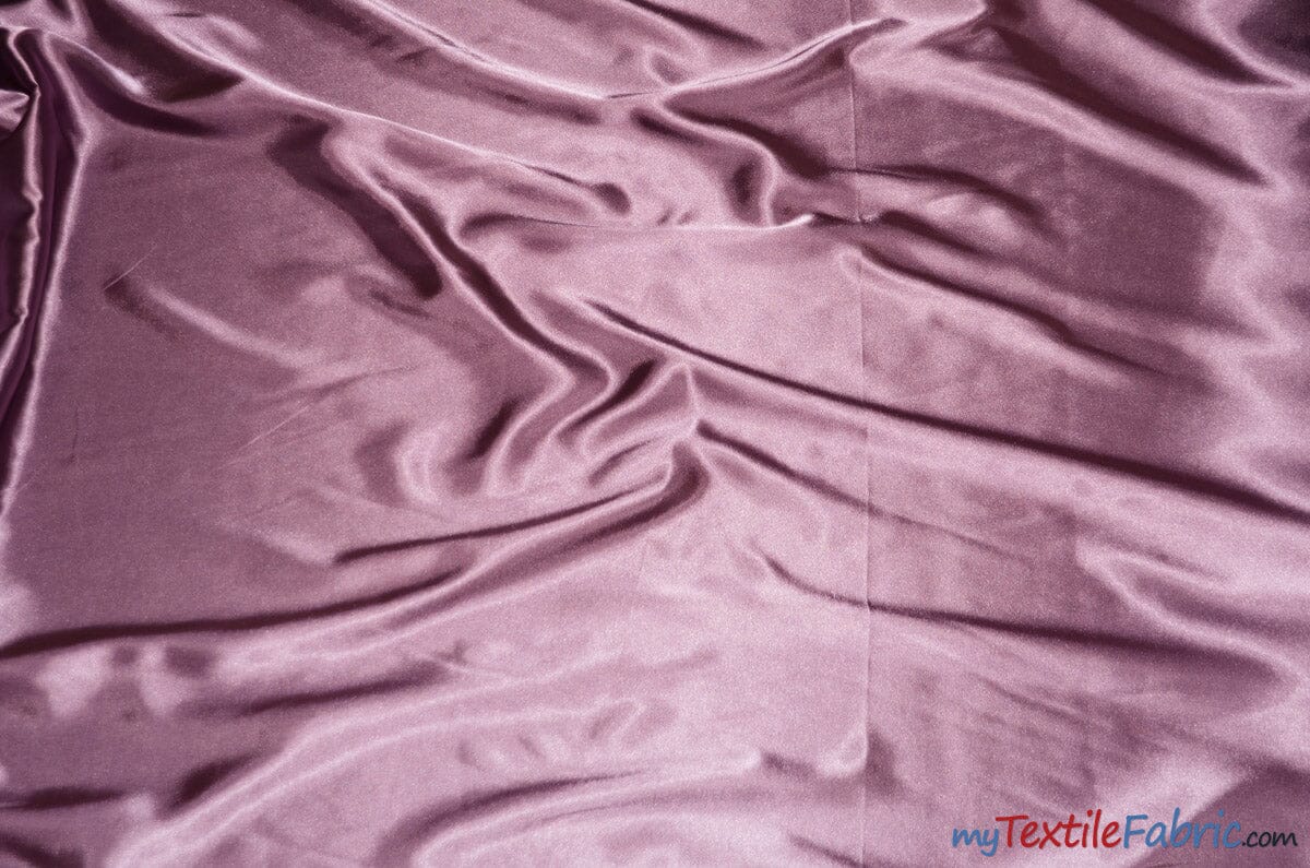 Silky Soft Medium Satin Fabric | Lightweight Event Drapery Satin | 60" Wide | Sample Swatches | Fabric mytextilefabric Sample Swatches Dark Lilac 0053 