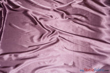 Load image into Gallery viewer, Silky Soft Medium Satin Fabric | Lightweight Event Drapery Satin | 60&quot; Wide | Sample Swatches | Fabric mytextilefabric Sample Swatches Dark Lilac 0053 