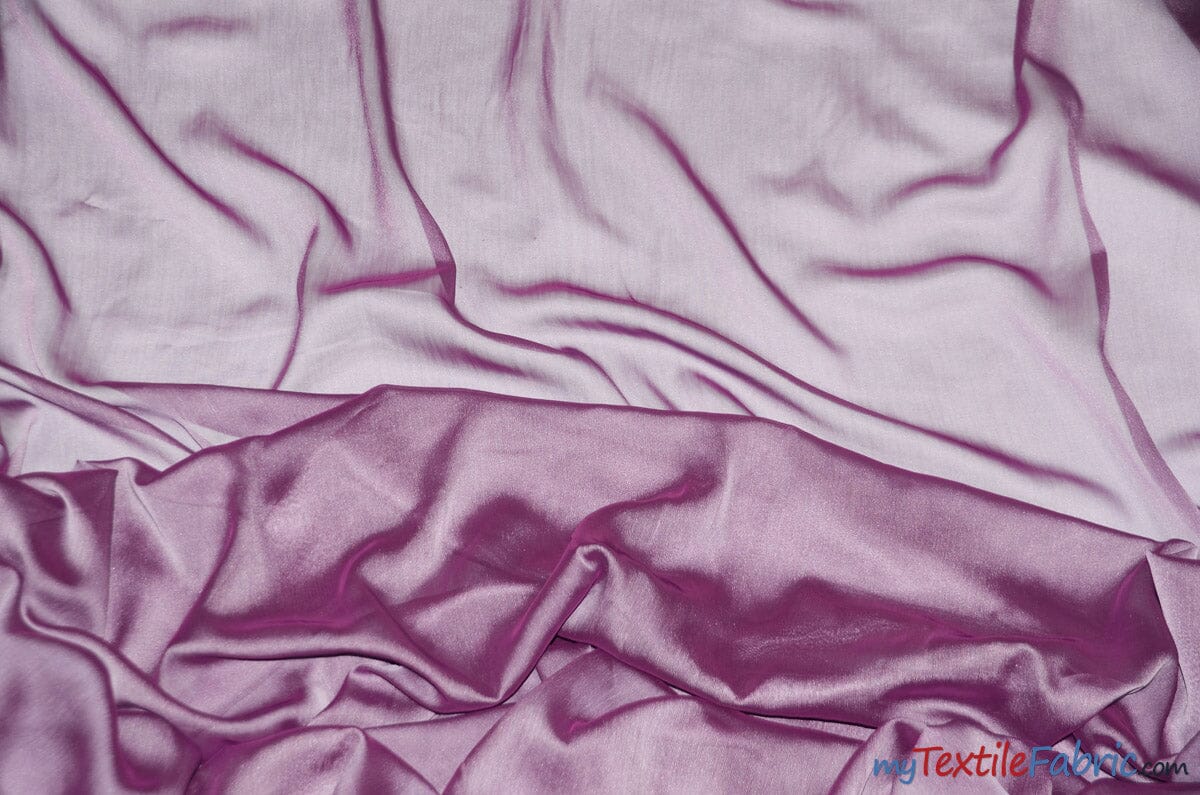 Two Tone Chiffon Fabric | Iridescent Chiffon Fabric | 60" Wide | Clean Edge | Multiple Colors | Wholesale Bolt | Fabric mytextilefabric Bolts Dark Lilac 