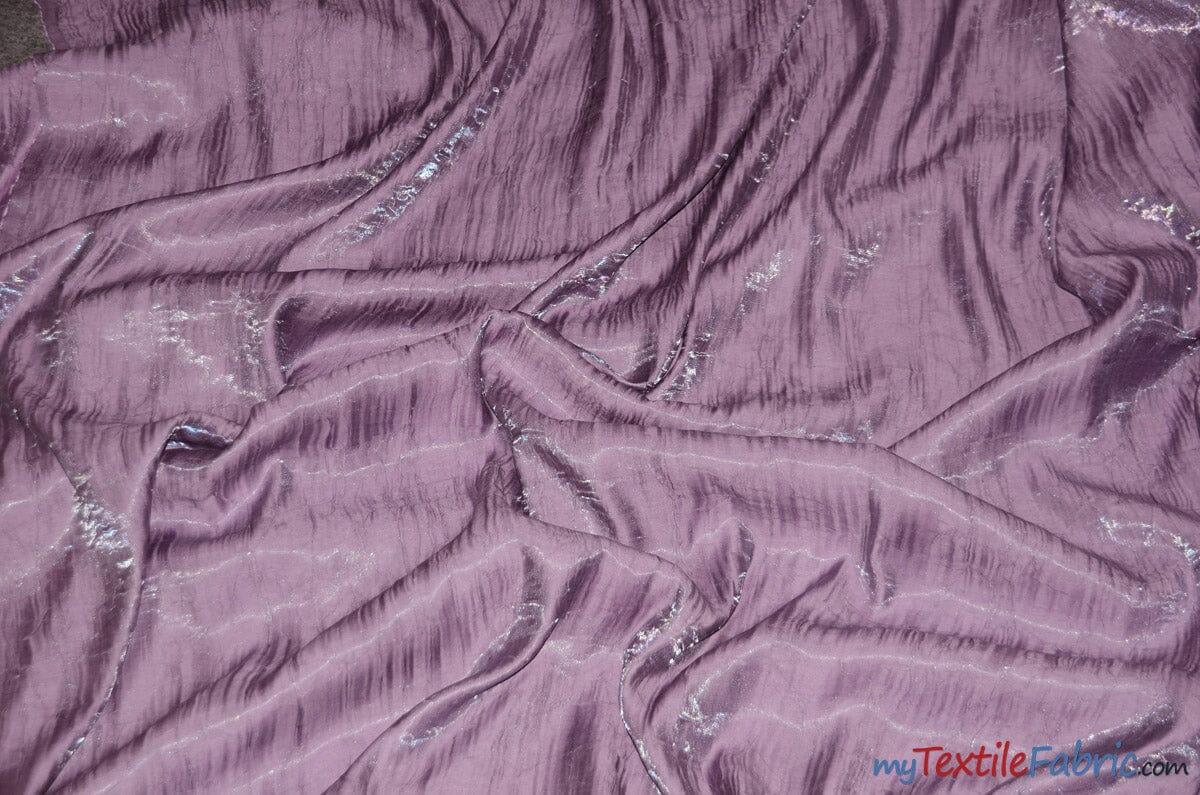 Iridescent Crush Shimmer Fabric | Iridescent Fabric | 54" Wide | Multiple Colors | Wholesale Bolt | Fabric mytextilefabric Bolts Dark Lilac 