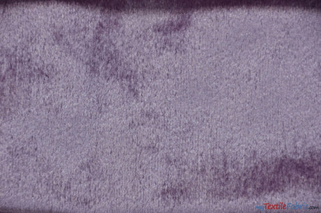 Royal Velvet Fabric | Soft and Plush Non Stretch Velvet Fabric | 60" Wide | Apparel, Decor, Drapery and Upholstery Weight | Multiple Colors | Continuous Yards | Fabric mytextilefabric Yards Dark Lilac 