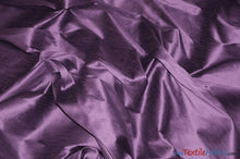 Load image into Gallery viewer, Polyester Silk Fabric | Faux Silk | Polyester Dupioni Fabric | Sample Swatch | 54&quot; Wide | Multiple Colors | Fabric mytextilefabric Sample Swatches Dark Lilac 
