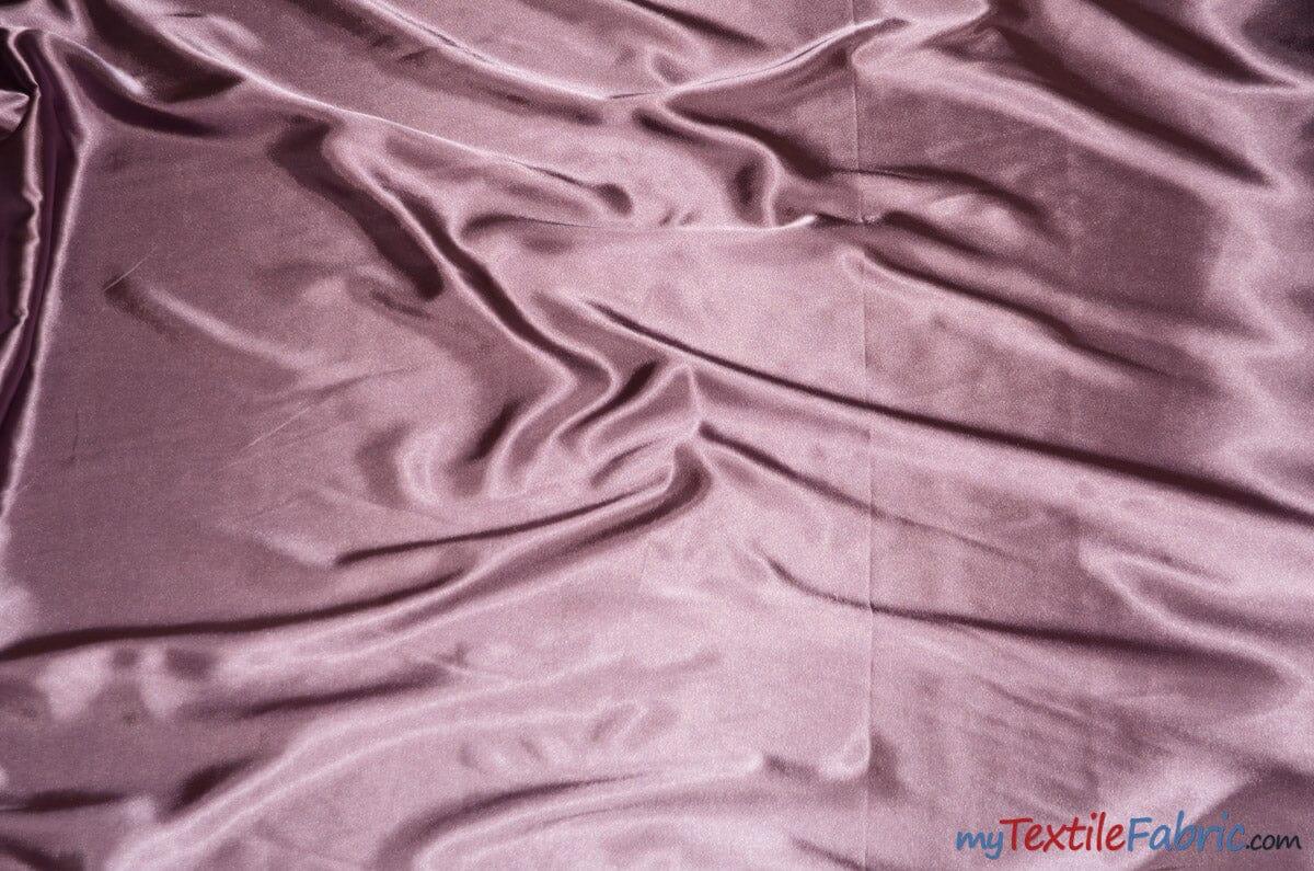 Charmeuse Satin Fabric | Silky Soft Satin | 60" Wide | Continuous Yards | Multiple Colors | Fabric mytextilefabric Yards Dark Lilac 