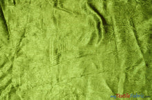 Load image into Gallery viewer, Silky Crush Satin | Crush Charmeuse Bichon Satin | 54&quot; Wide | Continuous Yards | Multiple Colors | Fabric mytextilefabric Yards Dark Lime 