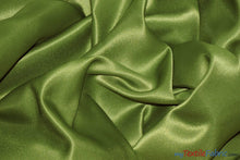 Load image into Gallery viewer, L&#39;Amour Satin Fabric | Polyester Matte Satin | Peau De Soie | 60&quot; Wide | Wholesale Bolt | Wedding Dress, Tablecloth, Multiple Colors | Fabric mytextilefabric Bolts Dark Lime 
