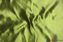 Load image into Gallery viewer, Bridal Satin Fabric | Shiny Bridal Satin | 60&quot; Wide | Multiple Colors | Wholesale Bolts | Fabric mytextilefabric Bolts Dark Lime 