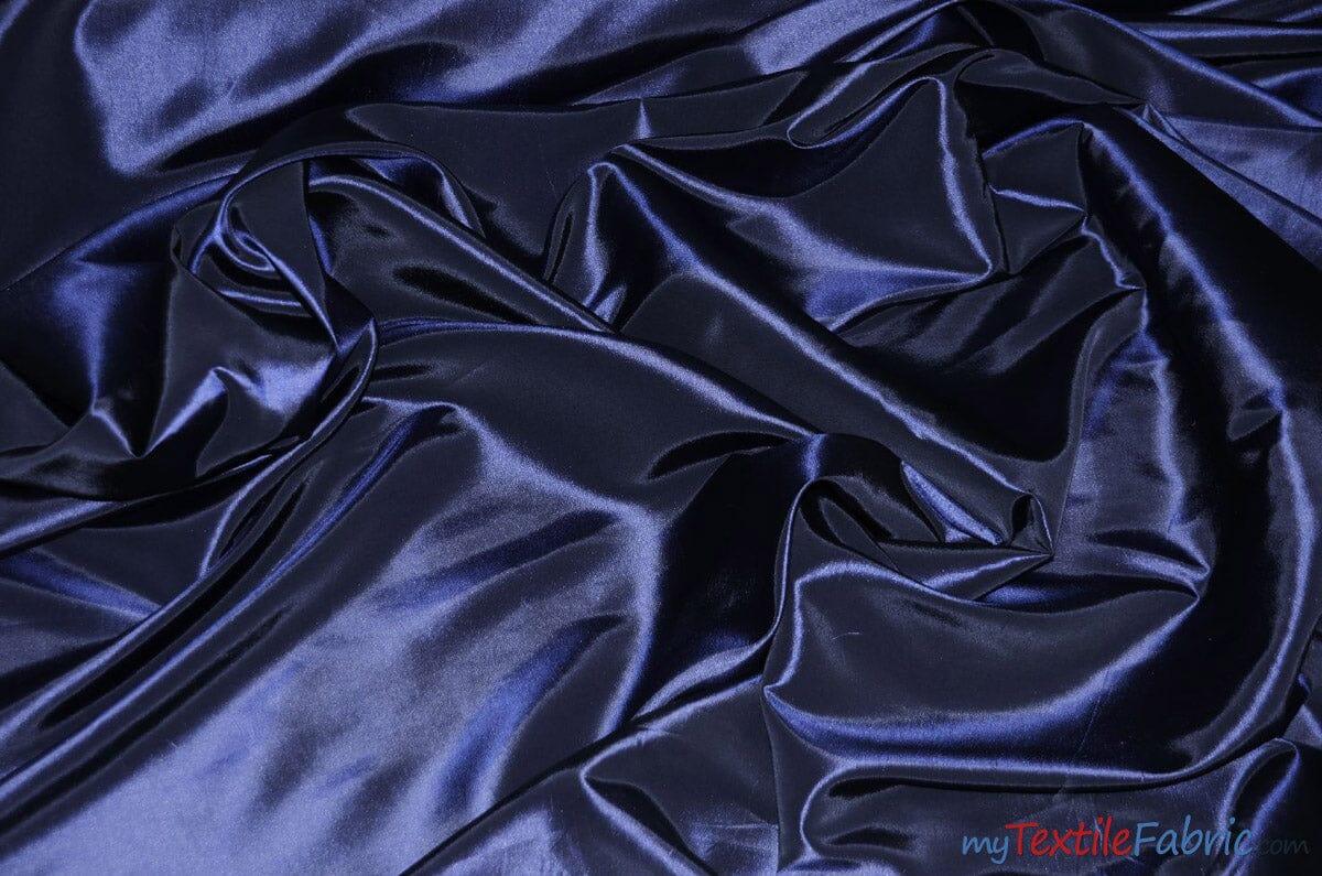 Taffeta Fabric | Two Tone Taffeta Fabric | Non Stretch Taffeta | 60" Wide | Multiple Solid Colors | Sample Swatch | Fabric mytextilefabric Sample Swatches Dark Navy 