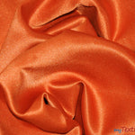 Load image into Gallery viewer, L&#39;Amour Satin Fabric | Polyester Matte Satin | Peau De Soie | 60&quot; Wide | Wholesale Bolt | Wedding Dress, Tablecloth, Multiple Colors | Fabric mytextilefabric Bolts Dark Orange 
