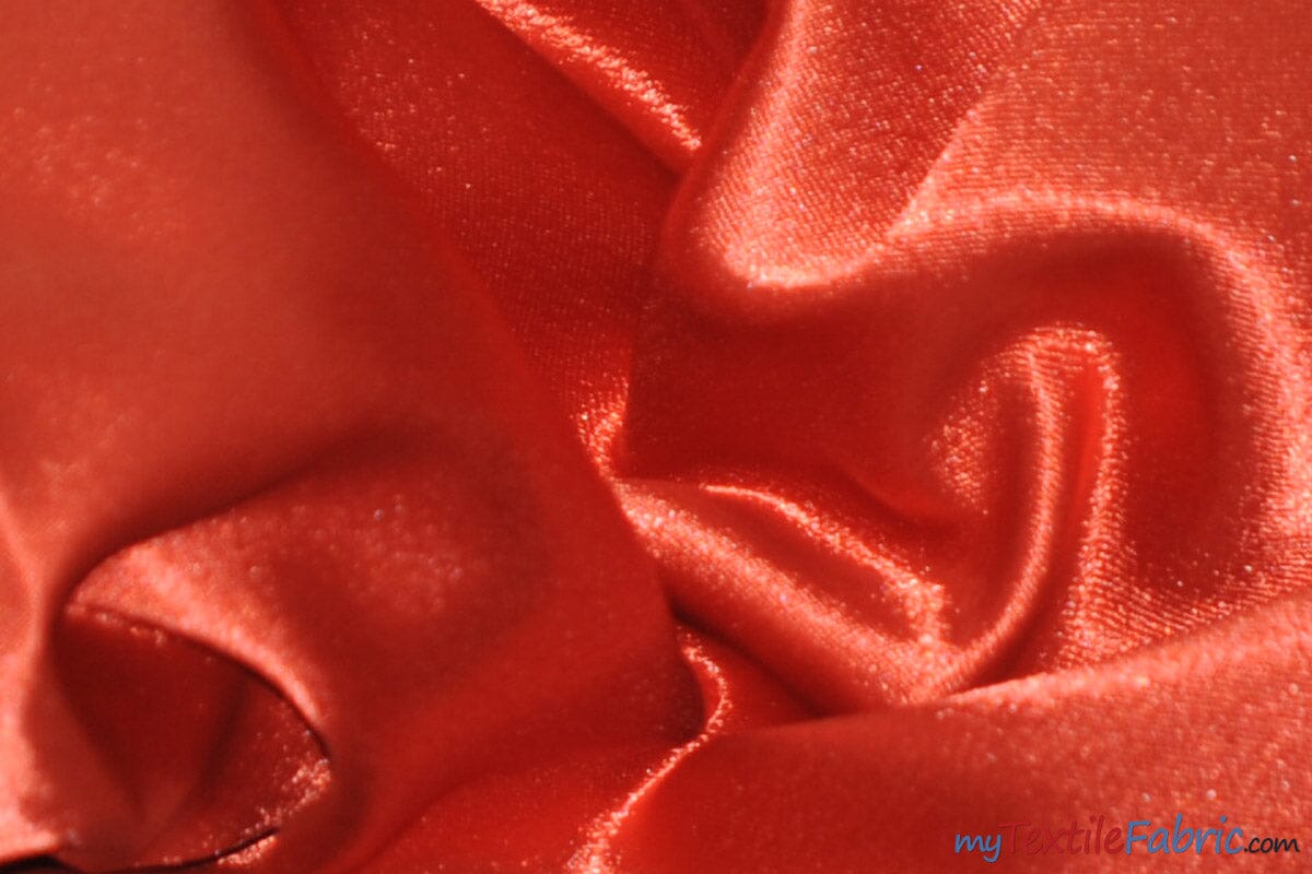 Superior Quality Crepe Back Satin | Japan Quality | 60" Wide | Sample Swatch | Multiple Colors | Fabric mytextilefabric Sample Swatches Dark Orange 