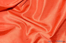 Load image into Gallery viewer, Shantung Satin Fabric | Satin Dupioni Silk Fabric | 60&quot; Wide | Multiple Colors | Continuous Yards | Fabric mytextilefabric Yards Dark Orange 