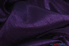 Load image into Gallery viewer, Shantung Satin Fabric | Satin Dupioni Silk Fabric | 60&quot; Wide | Multiple Colors | Sample Swatch | Fabric mytextilefabric Sample Swatches Dark Purple 
