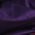 Load image into Gallery viewer, Shantung Satin Fabric | Satin Dupioni Silk Fabric | 60&quot; Wide | Multiple Colors | Sample Swatch | Fabric mytextilefabric Sample Swatches Dark Purple 
