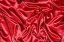Silky Soft Medium Satin Fabric | Lightweight Event Drapery Satin | 60" Wide | Economic Satin by the Wholesale Bolt | Fabric mytextilefabric Bolts Dark Red 0083 