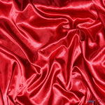 Load image into Gallery viewer, Silky Soft Medium Satin Fabric | Lightweight Event Drapery Satin | 60&quot; Wide | Economic Satin by the Wholesale Bolt | Fabric mytextilefabric Bolts Dark Red 0083 
