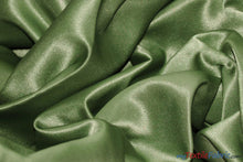 Load image into Gallery viewer, L&#39;Amour Satin Fabric | Polyester Matte Satin | Peau De Soie | 60&quot; Wide | Continuous Yards | Wedding Dress, Tablecloth, Multiple Colors | Fabric mytextilefabric Yards Dark Sage 