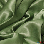 Load image into Gallery viewer, L&#39;Amour Satin Fabric | Polyester Matte Satin | Peau De Soie | 60&quot; Wide | Wholesale Bolt | Wedding Dress, Tablecloth, Multiple Colors | Fabric mytextilefabric Bolts Dark Sage 
