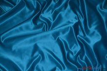 Load image into Gallery viewer, L&#39;Amour Satin Fabric | Polyester Matte Satin | Peau De Soie | 60&quot; Wide | Continuous Yards | Wedding Dress, Tablecloth, Multiple Colors | Fabric mytextilefabric Yards Dark Teal 