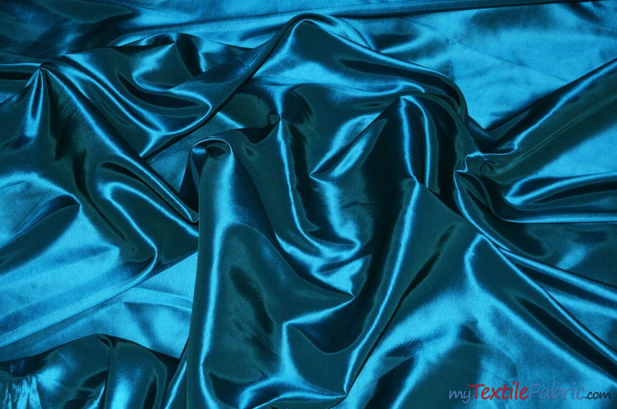 Stretch Taffeta Fabric | 60" Wide | Multiple Solid Colors | Sample Swatch | Costumes, Apparel, Cosplay, Designs | Fabric mytextilefabric Sample Swatches Dark Teal 