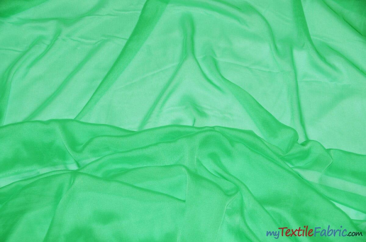 Two Tone Chiffon Fabric | Iridescent Chiffon Fabric | 60" Wide | Clean Edge | Multiple Colors | Continuous Yards | Fabric mytextilefabric Yards Dolce Lime 