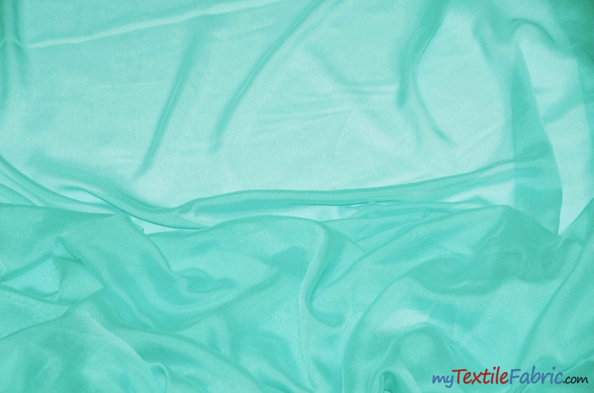 Two Tone Chiffon Fabric | Iridescent Chiffon Fabric | 60" Wide | Clean Edge | Multiple Colors | Wholesale Bolt | Fabric mytextilefabric Bolts Dolce Mint 