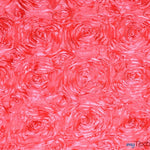 Load image into Gallery viewer, Rosette Satin Fabric | Wedding Satin Fabric | 54&quot; Wide | 3d Satin Floral Embroidery | Multiple Colors | Wholesale Bolt | Fabric mytextilefabric Bolts Dolce Pink 
